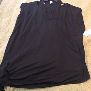 Xersions black workout tank and top size 3x NWT